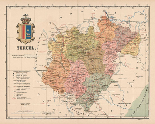 Teruel Spain Europe - Martin 1911 Poster Print by Martin Martin # ITSP0155