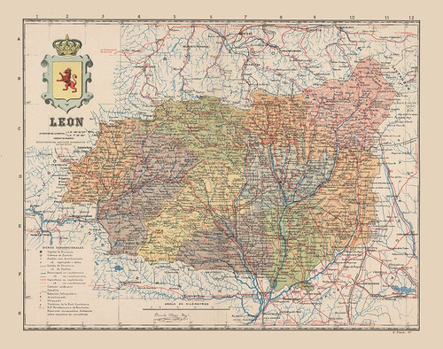 Leon Spain Europe - Martin 1911 Poster Print by Martin Martin # ITSP0124