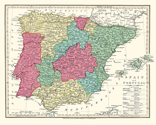 Spain Portugal - Wilkinson 1808 Poster Print by Wilkinson Wilkinson # ITSP0042
