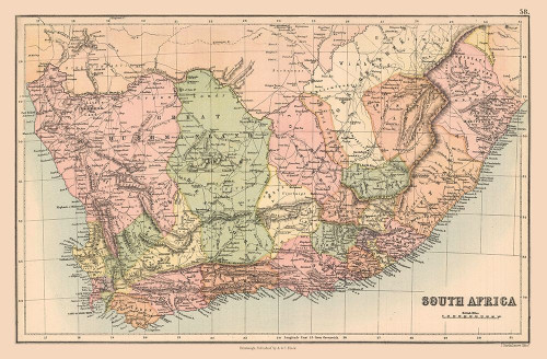 South Africa - Black 1867 Poster Print by Black Black # ITSA0055