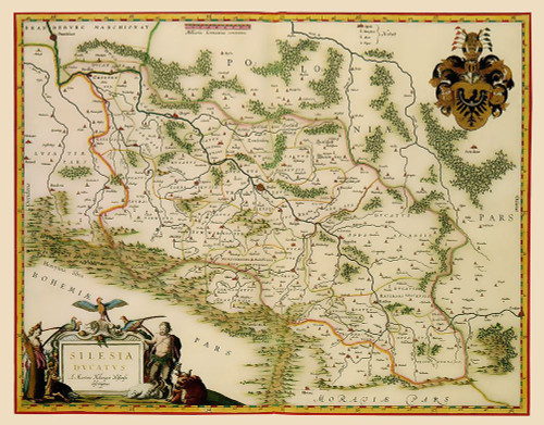 Eastern Europe Silesia Region Poland - Blaeu 1635 Poster Print by Blaeu Blaeu # ITSI0003