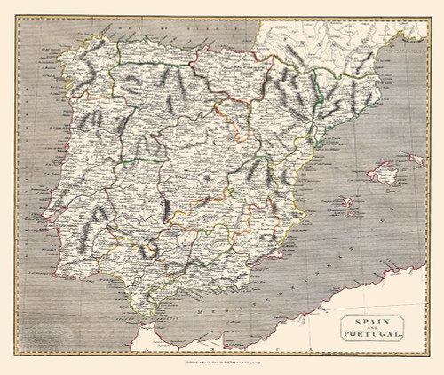 Spain Portugal - Kirkwood 1817 Poster Print by Kirkwood Kirkwood # ITSP0070