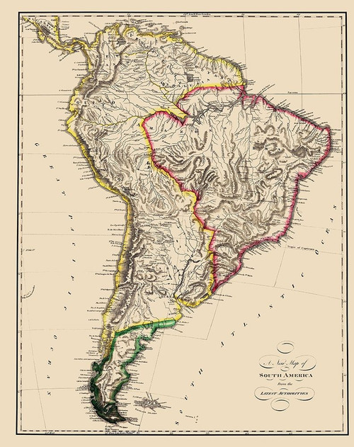 South America - Lewis 1817 Poster Print by Lewis Lewis # ITSO0003