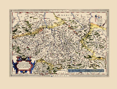 Saxony Germany - Ortelius 1598 Poster Print by Ortelius Ortelius # ITSA0004