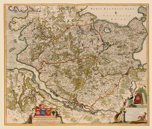 Schleswig Holstein Region Germany - De Wit 1688 Poster Print by De Wit De Wit # ITSC0009