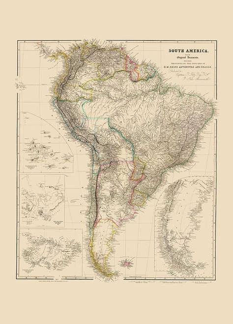 South America - Arrowsmith 1844 Poster Print by Arrowsmith Arrowsmith # ITSA0028 South America - Arrowsmith 1844 Poster Print by Arrowsmith Arrowsmith # ITSA0028