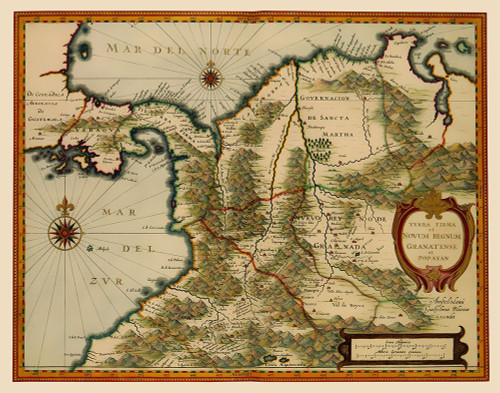 Northwestern South America - Jansson 1630 Poster Print by Jansson Jansson # ITSA0015