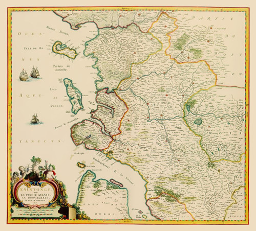 Saintonge Province France - Blaeu 1662 Poster Print by Blaeu Blaeu # ITSA0017