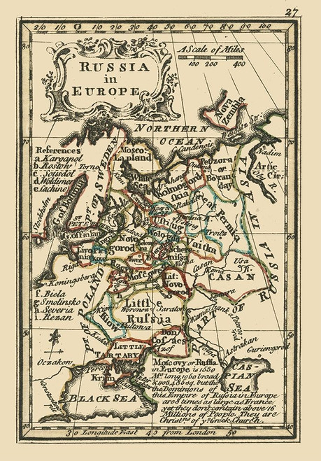 Europe Russia - Bowen 1758 Poster Print by Bowen Bowen # ITRU0068