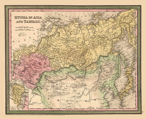 Asia Tartary Russia - Cowperthwait 1850 Poster Print by Cowperthwait Cowperthwait # ITRU0052
