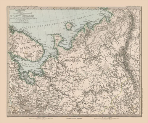 Northeast Europe Russia - Stieler 1885 Poster Print by Stieler Stieler # ITRU0027