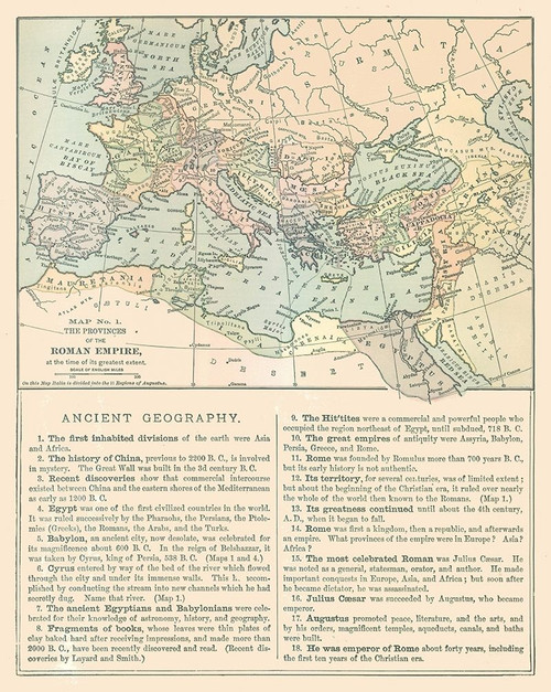 Europe Roman Empire - Monteith 1882 Poster Print by Monteith Monteith # ITRE0002