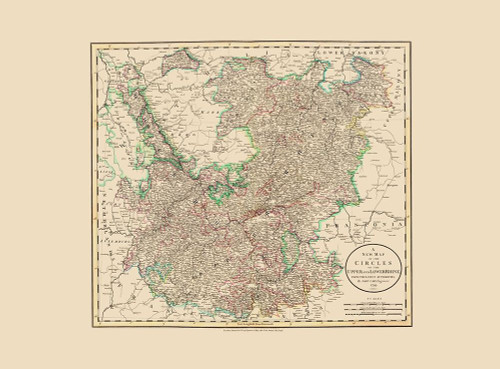 Upper Lower Rhine Germany - Cary 1799 Poster Print by Cary Cary # ITRH0008