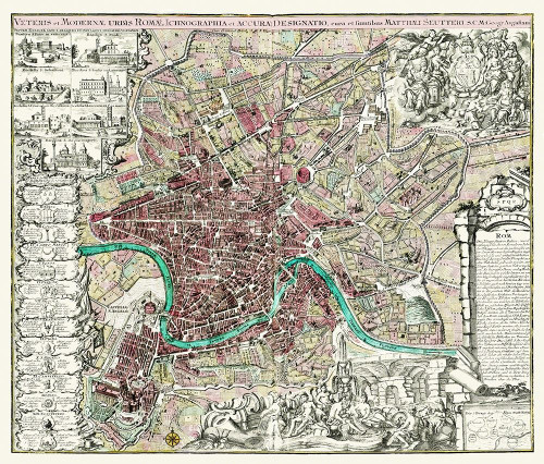 Rome Italy Panoramic - 1745 Poster Print by Unknown Unknown # ITRO0002