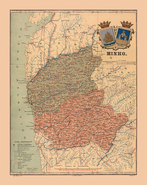 Europe Portugal Minho - Martine 1904 Poster Print by Martine Martine # ITPO0038
