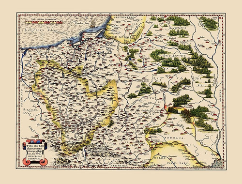 Eastern Europe Poland - Ortelius 1587 Poster Print by Ortelius Ortelius # ITPO0003