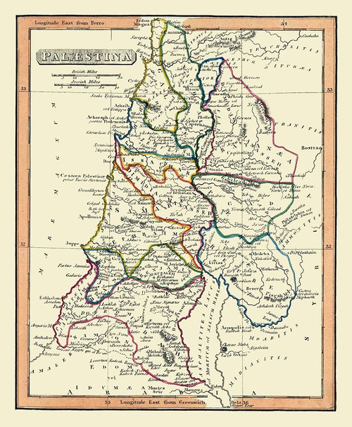 Middle East Palestine Israel - Fenner 1830 Poster Print by Fenner Fenner # ITPA0039