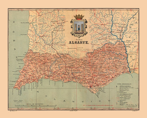 Europe Portugal Algarve - Martine 1904 Poster Print by Martine Martine # ITPO0031