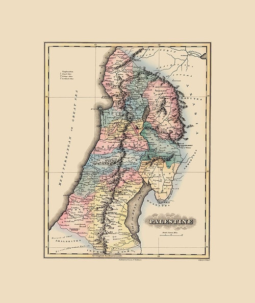 Palestine Israel - Lucas 1823 Poster Print by Lucas Lucas # ITPA0016