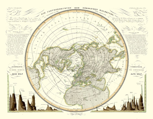 North Pole - Perthes 1858 Poster Print by Perthes Perthes # ITNP0004
