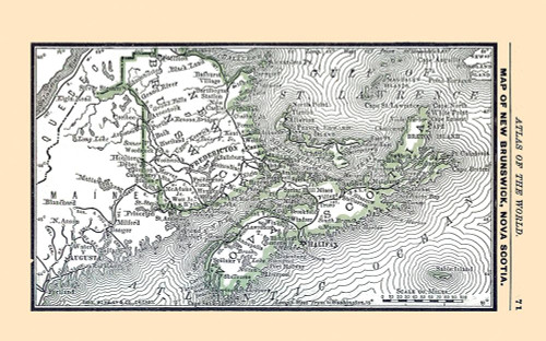 New Brunswick Canada - Alden 1886 Poster Print by Alden Alden # ITNB0001