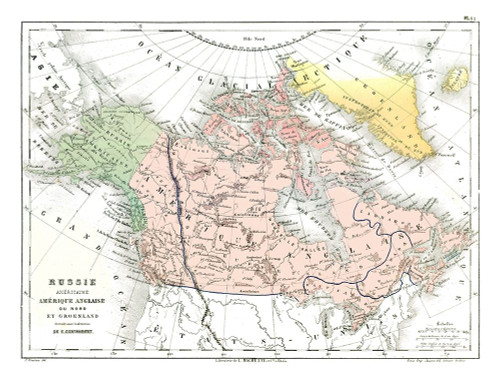 North America - Cortambert 1880 Poster Print by Cortambert Cortambert # ITNA0068