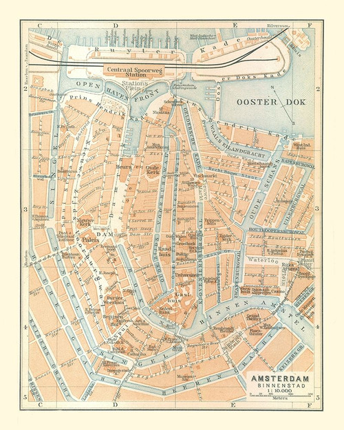 Europe Amsterdam Netherlands - Baedeker 1910 Poster Print by Baedeker Baedeker # ITNE0029 Europe Amsterdam Netherlands - Baedeker 1910 Poster Print by Baedeker Baedeker # ITNE0029