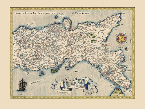 Neopolitan Region Italy - Ortelius 1574 Poster Print by Ortelius Ortelius # ITNE0002