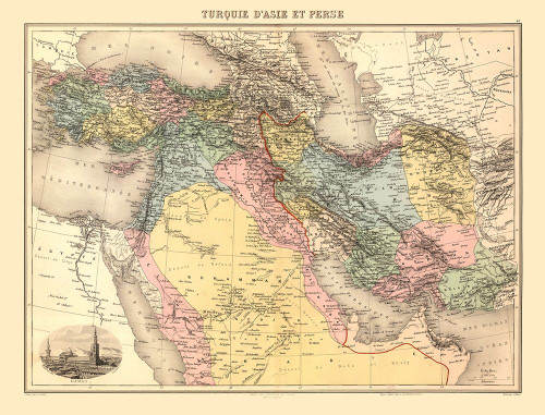 Middle East Turkey in Asia Persia - Migeon 1892 Poster Print by Migeon Migeon # ITME0114