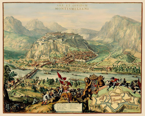 Montmelian Fortress France - DeHooghe 1675 Poster Print by De Hooghe De Hooghe # ITMO0004