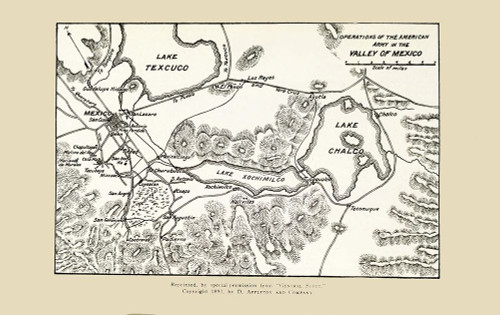 Mexico Valley American Army Operations 1893 Poster Print by Appleton Appleton # ITMX0014