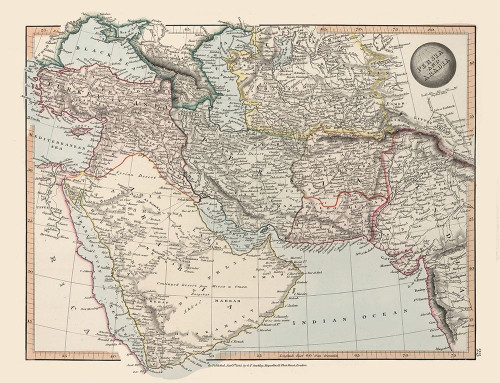 Middle East Persia Arabia - Arrowsmith 1825 Poster Print by Arrowsmith Arrowsmith # ITME0110