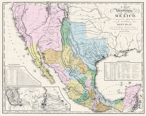 Mexican States Mexico - Tanner 1846 Poster Print by Tanner Tanner # ITME0005