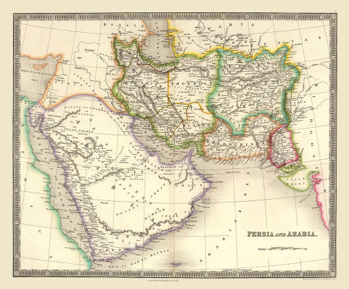 Middle East Persia Arabia - Teesdale 1844 Poster Print by Teesdale Teesdale # ITME0112
