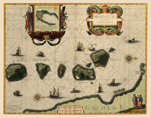 Asia Maluku Islands Indonesia - Blaeu 1630 Poster Print by Blaeu Blaeu # ITMA0005