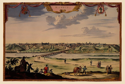 Iberian Peninsula Madrid Spain Panoramic - 1600 Poster Print by Unknown Unknown # ITMA0008