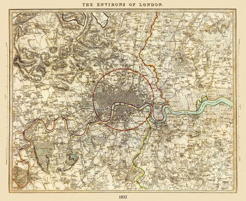 London England - Chapman 1832 Poster Print by Chapman Chapman # ITLO0001