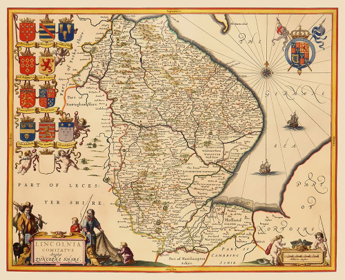 Lincolnshire County England - Jansson 1646 Poster Print by Jansson Jansson # ITLI0007
