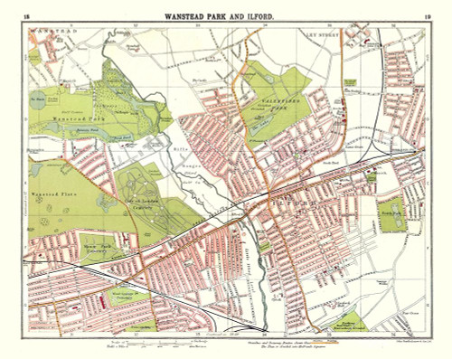 Wanstead Park Ilford London UK - Bartholomew 1921 Poster Print by Bartholomew Bartholomew # ITLO0018