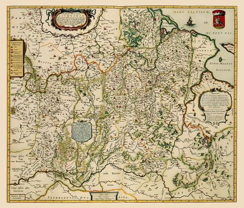 Eastern Europe Lithuania - Blaeu 1648 Poster Print by Blaeu Blaeu # ITLI0006