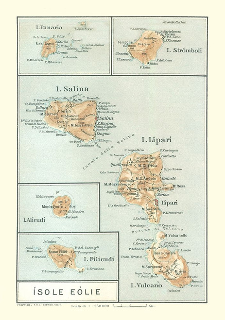 Italian Islands Italy Europe - Baedeker 1880 Poster Print by Baedeker Baedeker # ITIT0161
