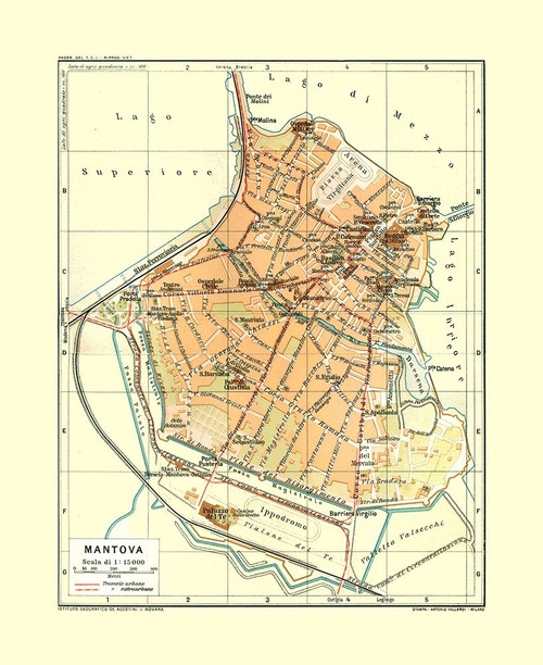 Mantua Italy - Ortelius 1570 Poster Print by Ortelius Ortelius # ITIT0113