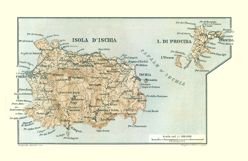 Isola dIschia Isola di Procida Italy Europe Poster Print by Baedeker Baedeker # ITIT0136