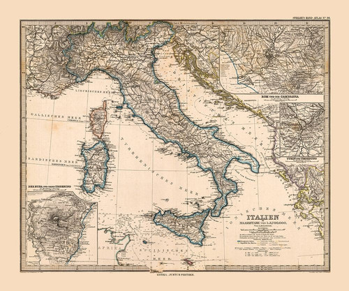 Italy - Stieler 1885 Poster Print by Stieler Stieler # ITIT0015