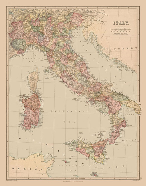 Italy - Black 1867 Poster Print by Black Black # ITIT0020