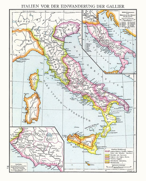 Italy - Droysen 1886 Poster Print by Droysen Droysen # ITIT0035