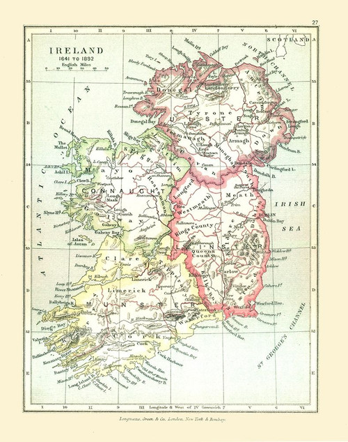 Ireland 1641 - Gardiner 1902 Poster Print by Gardiner Gardiner # ITIR0049