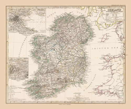 Ireland - Stieler 1885 Poster Print by Stieler Stieler # ITIR0052
