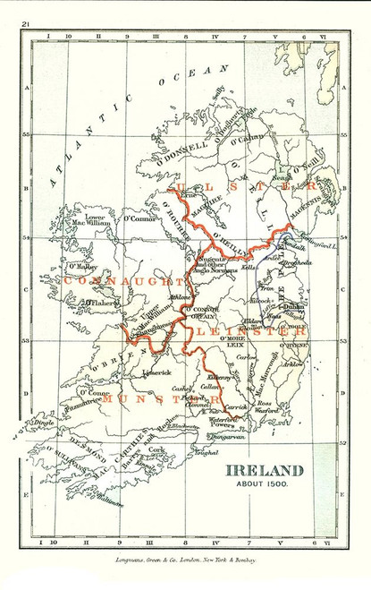 Ireland 1500 - Gardiner 1902 Poster Print by Gardiner Gardiner # ITIR0048
