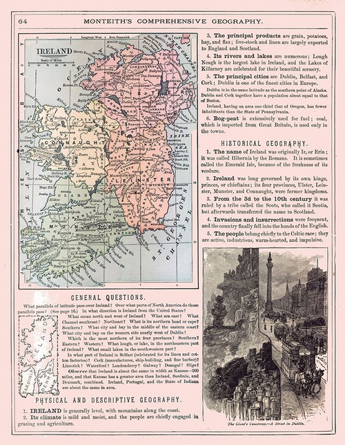 Ireland - Monteith 1882 Poster Print by Monteith Monteith # ITIR0061